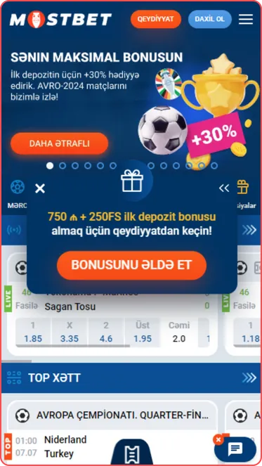 Mostbet Tətbiqi Skrinshot Bonusu