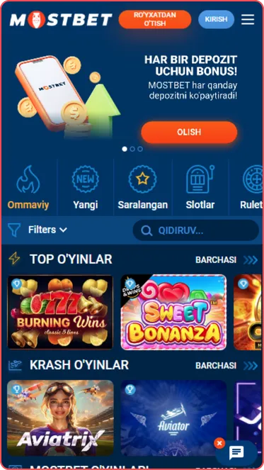 Mostbet poker ilovasi