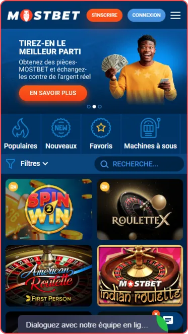 Roulette l'application Mostbet Casino