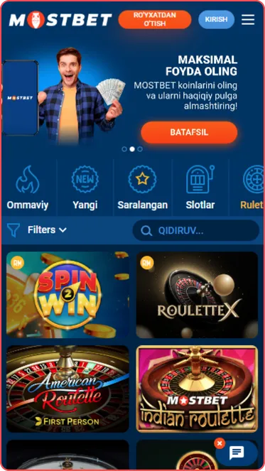 Mostbet Casino App Ruletka