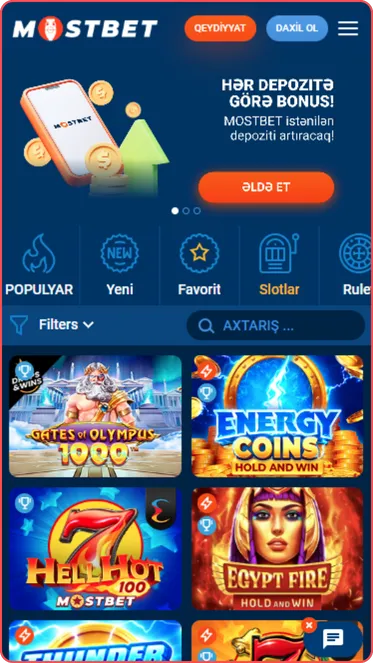 Mostbet Casino Proqram Slotları