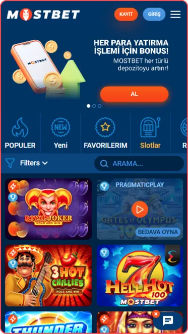 Mostbet Casino Uygulama Slotları